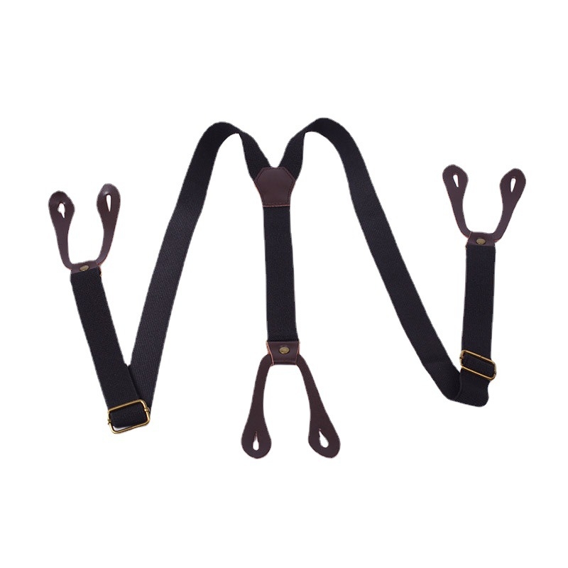 Еластични презрамки за мъже и жени, кръстосани на гърба, регулируеми, с 3 клипа, жакардова тъкан