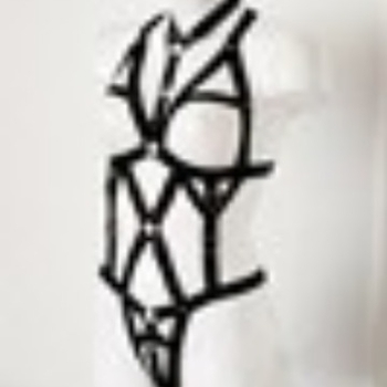 Ръчно изработена еластична лента с пръстен за торс за възрастни жени — силна еластичност • 4 клипа • регулируема дължина • кръстосана лента