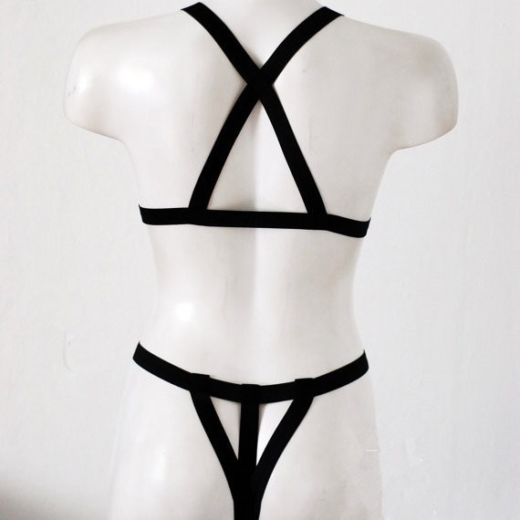 Ръчно изработена еластична лента с пръстен за торс за възрастни жени — силна еластичност • 4 клипа • регулируема дължина • кръстосана лента