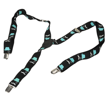 Унисекс триъгълни еластични презрамки за дрехи, полиестер, регулируема дължина, 3 клипа, ситопечат