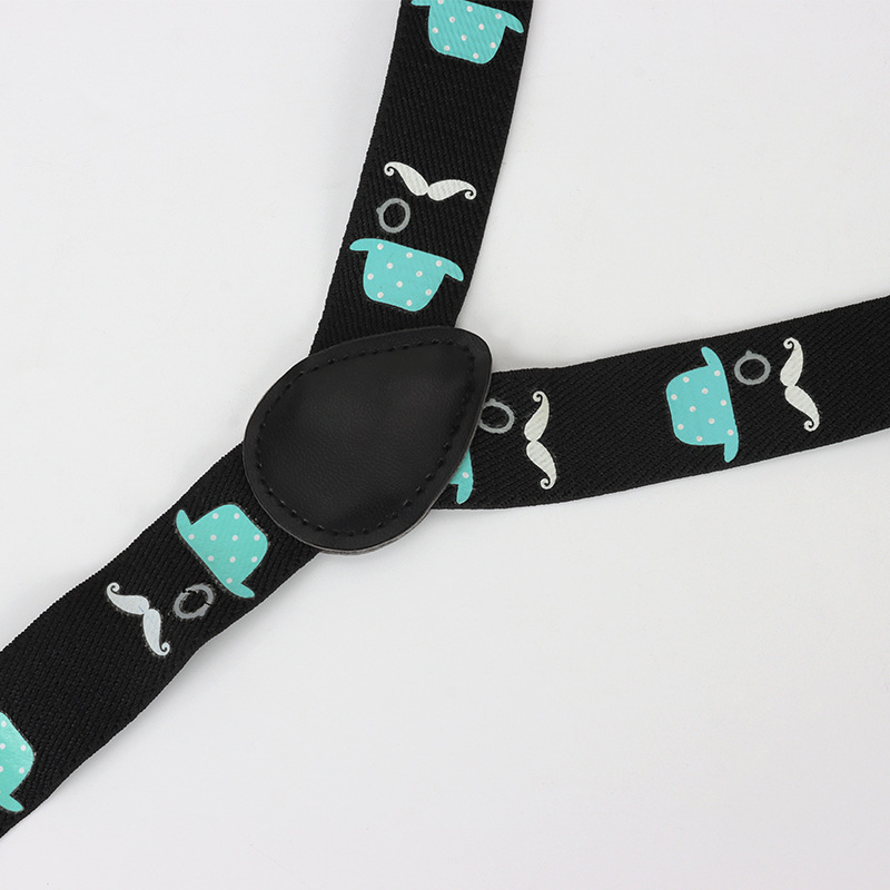 Унисекс триъгълни еластични презрамки за дрехи, полиестер, регулируема дължина, 3 клипа, ситопечат