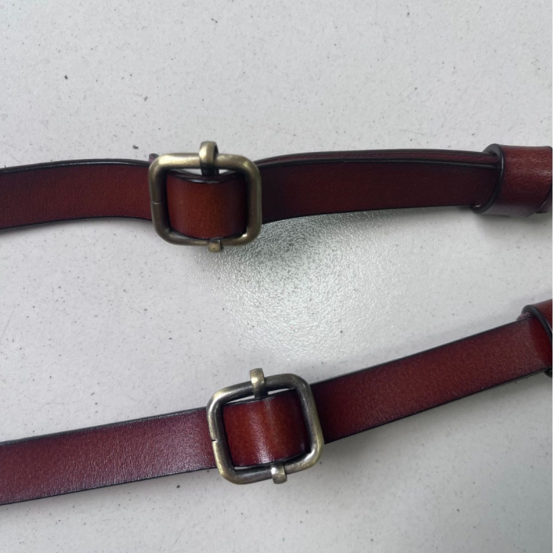 Пояс за престилка от естествена кожа, кръстосан гръб, 3 клипа, унисекс за възрастни, ситопечатна обработка