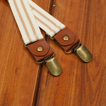 Панталонови презрамки, еластични, четири клипа, кръстосани, регулируеми дължини, унисекс