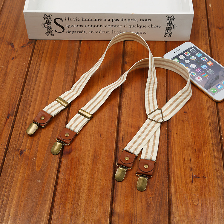 Панталонови презрамки, еластични, четири клипа, кръстосани, регулируеми дължини, унисекс