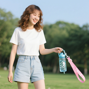 Poliészterből készült hőtranszferes szalag rajzolt mintákkal, kulacs pánt, kereszt-test hordozó dizájn, telefonhoz kötött pánt