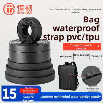 TPU prekrivna webbing traka za torbe i prtljagu, kaiš i povodac za kućne ljubimce, otporna na habanje, mekani PVC materijal, vodootporna webbing traka