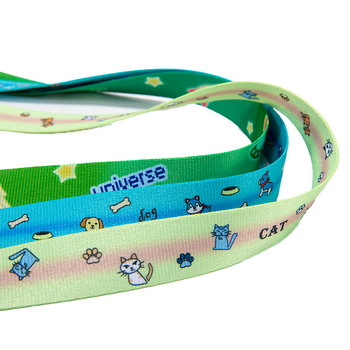 Πολυεστερικός ιμάντας με θερμική μεταφορά, καρτούν μοτίβο, διπλής όψης εκτύπωση, κατάλληλος για ιμάντες αποσκευών, ιμάντες φωτογραφικών μηχανών και ιμάντες για μπουκάλια νερού.