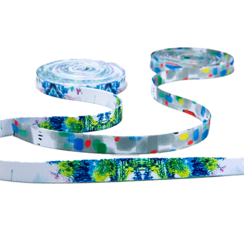 Πολυεστερικός ιμάντας με θερμική μεταφορά, καρτούν μοτίβο, διπλής όψης εκτύπωση, κατάλληλος για ιμάντες αποσκευών, ιμάντες φωτογραφικών μηχανών και ιμάντες για μπουκάλια νερού.