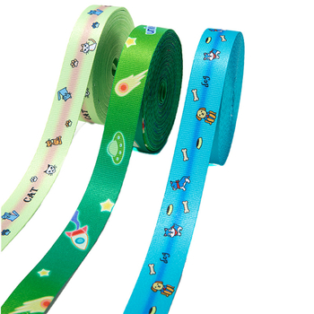 Πολυεστερικός ιμάντας με θερμική μεταφορά, καρτούν μοτίβο, διπλής όψης εκτύπωση, κατάλληλος για ιμάντες αποσκευών, ιμάντες φωτογραφικών μηχανών και ιμάντες για μπουκάλια νερού.