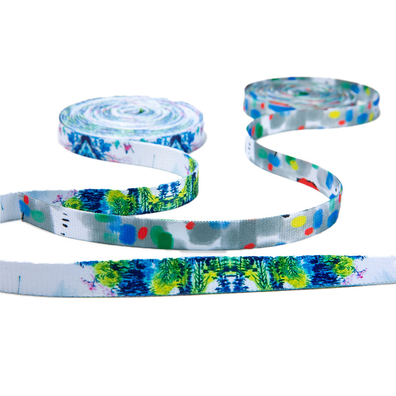 Πολυεστερικός ιμάντας με θερμική μεταφορά, καρτούν μοτίβο, διπλής όψης εκτύπωση, κατάλληλος για ιμάντες αποσκευών, ιμάντες φωτογραφικών μηχανών και ιμάντες για μπουκάλια νερού.