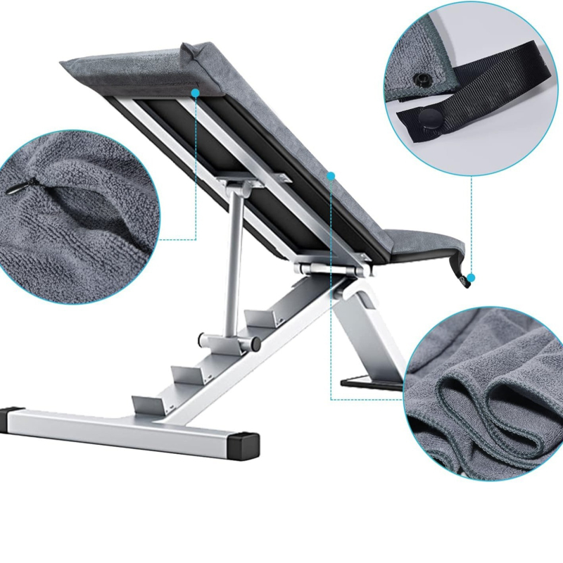 Fitneso rankšluostis su užtrauktuko kišene, mikropluoštas 150D, siuvinėjimas