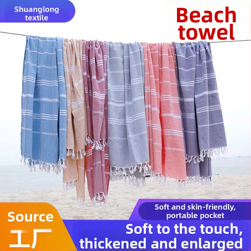 Poliesterio–medvilnės paplūdimio rankšluostis, 300–400 g, paprastas audimas, 21 siūlų, pritaikomas