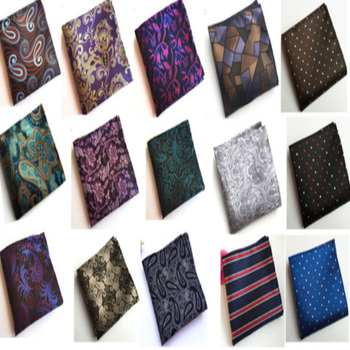 Džepni kvadrat od poliestera, paisley uzorak, jacquard obrada, moderan stil, unisex
