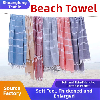 Dušės ir plaukimo rankšluostis su kišene, sugeriantis poliesterio–medvilnės mišinys, 21 siūlas, paprasta audinys, 300–400 g