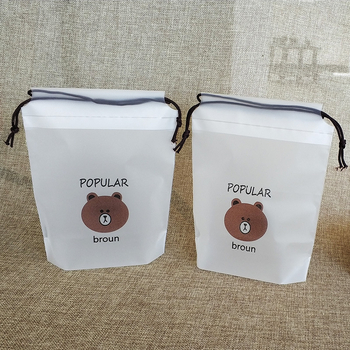 Húzózsinóros tároló táska törölközőkhöz és zoknikhoz, matt felület, dupla vastagság