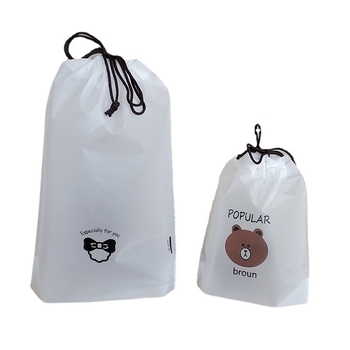 Húzózsinóros tároló táska törölközőkhöz és zoknikhoz, matt felület, dupla vastagság