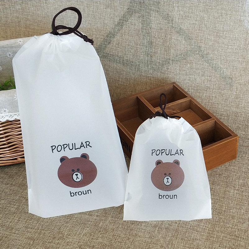 Húzózsinóros tároló táska törölközőkhöz és zoknikhoz, matt felület, dupla vastagság