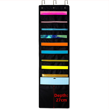 Tizenkamrás poliészter függő tároló, magazinok és dokumentumok számára