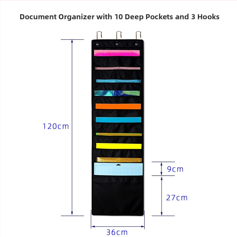 Kümnekamara riputatav organiseerija polüestrist, ajakirjade ja dokumentide jaoks