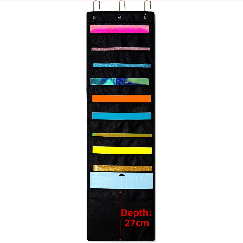 Tizenkamrás poliészter függő tároló, magazinok és dokumentumok számára