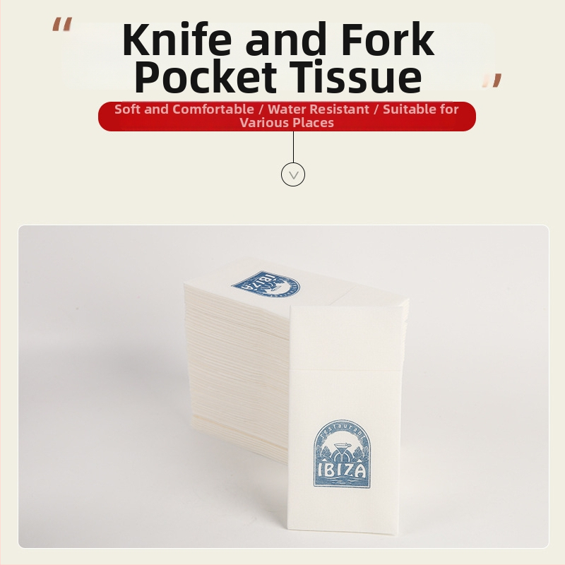 Servētpapīra papīrs ēdiena piederumiem, vienslāņu, 50 lapu, virgin koka celuloze, premium klases, bez aromāta, pielāgota apstrāde, logotipa drukāšana pieejama