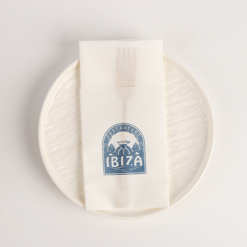 Салфетна хартия за прибори, еднослойна, 50 листа, премиум клас, без аромат, персонализирана обработка, възможност за печат на лого