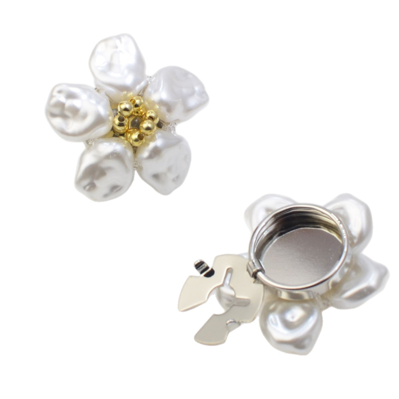 Комплект копчета за ръкавели с перлени капачета на копчета, акценти с мотив костенурка, сплав, електроплакиране, корейски стил за дами