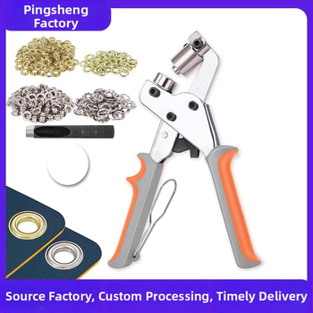 Eyelet Pliers készlet gomb beillesztéséhez – elektroplasztált fém, szerkezet: gomb-gyűrű, Kong zhibao márka, testreszabható kis mennyiségben