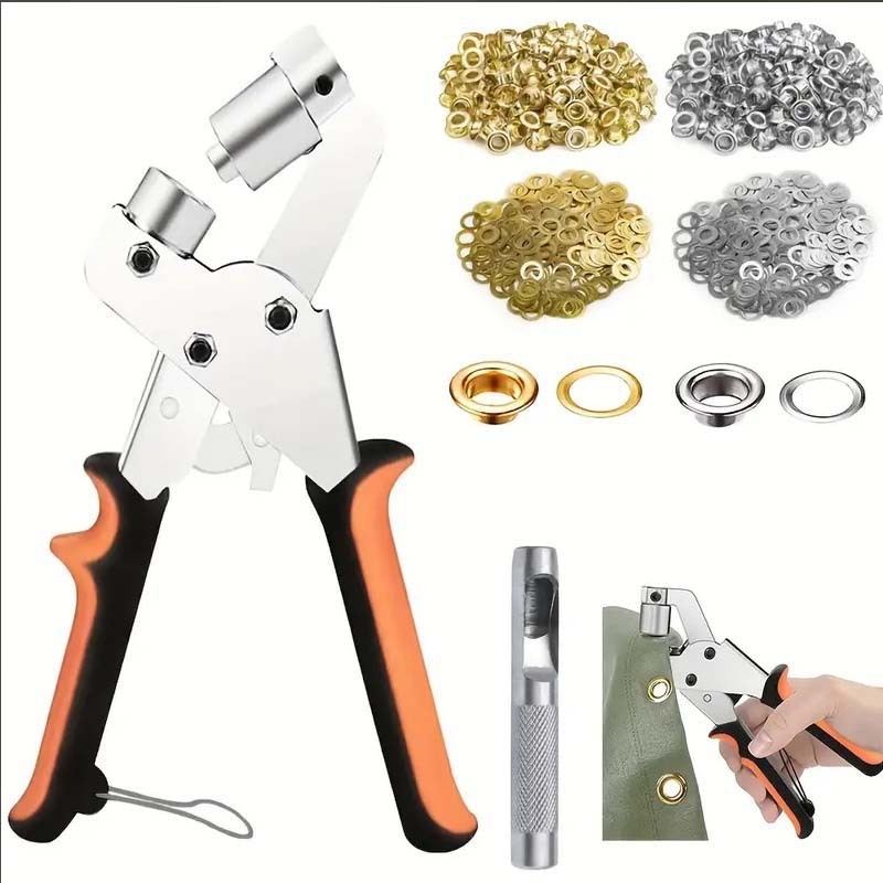 Eyelet Pliers készlet gomb beillesztéséhez – elektroplasztált fém, szerkezet: gomb-gyűrű, Kong zhibao márka, testreszabható kis mennyiségben