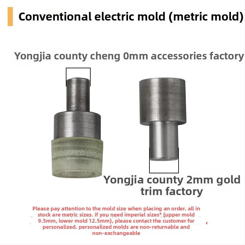 Chengyi Négyszeres szegecs forma – sárgaréz, felépítés: négyszeres, alkalmazások: kabátok, farmerok, bőrdzsekik