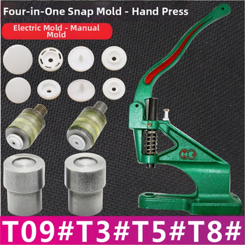 Ruyu vasból készült nyomógomb beépítő szerszám, gyanta öntőformával – kézi beépítés kabátokhoz, dzsekikhez és bőrárukhoz