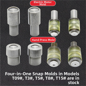 Ruyu vasból készült nyomógomb beépítő szerszám, gyanta öntőformával – kézi beépítés kabátokhoz, dzsekikhez és bőrárukhoz