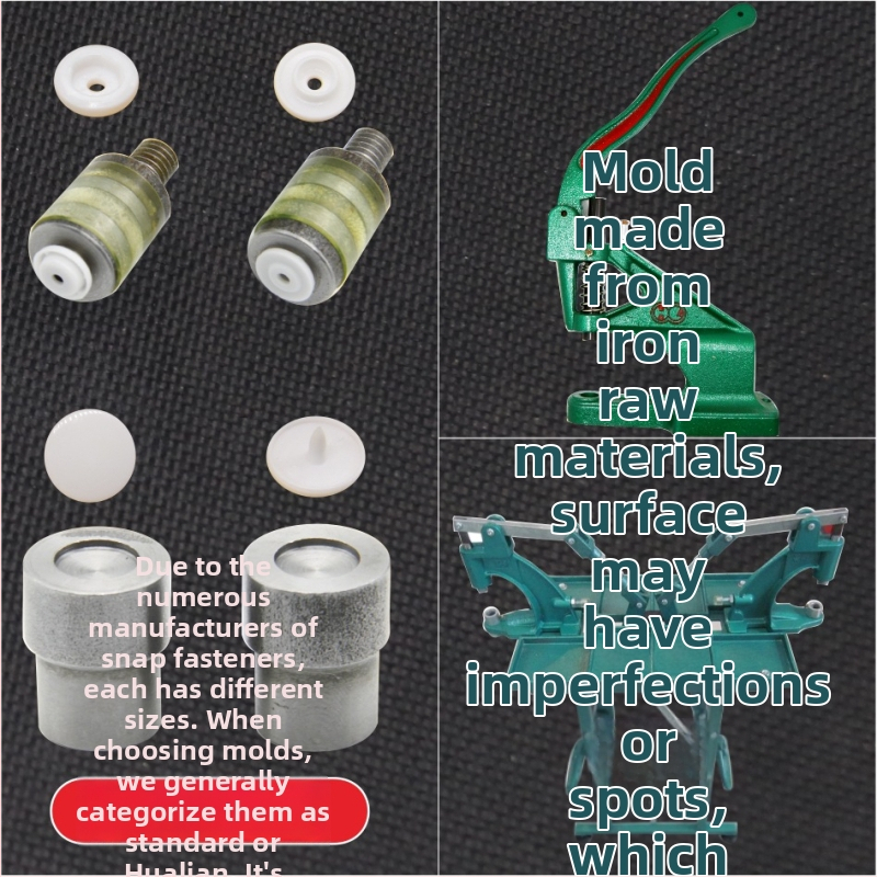 Ruyu vasból készült nyomógomb beépítő szerszám, gyanta öntőformával – kézi beépítés kabátokhoz, dzsekikhez és bőrárukhoz