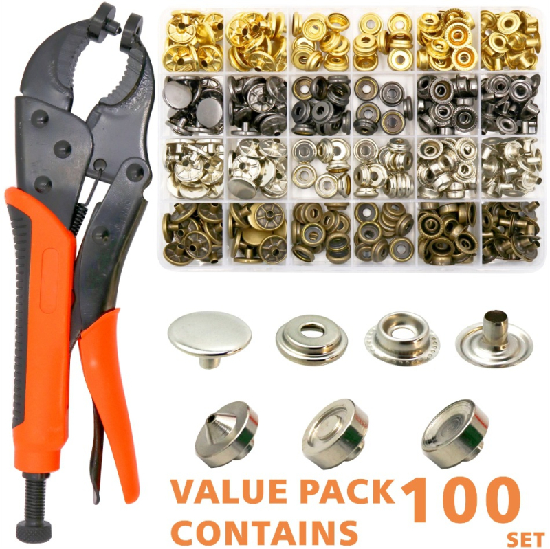 Demiao Réz Alapanyagú Négygombos Csattolás Kézi Nyomóeszköz Ruházathoz és Bőráruhoz