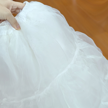 Lolita Petticoat with soft tulle, boneless bustle, mid-length, strong support, lining extension