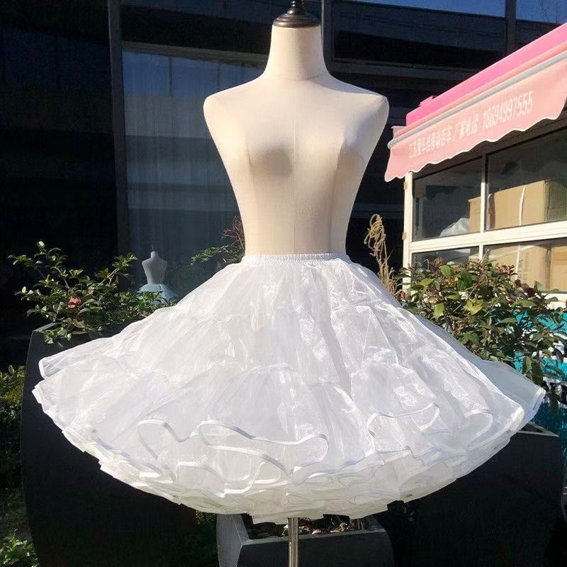 Lolita φούστα με υποστήριξη χωρίς οστά - Organza-trimmed Duck Hip, Μάρκα Fen Si, Ενήλικες, Καλοκαίρι 2025