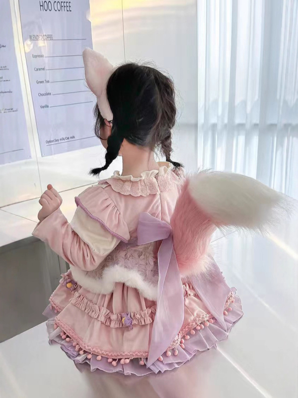 Vaikų princesių su sirenos siluetu, animaciniu raštu, petnešėlių stilius, 3–8 metų amžiaus, pavasaris 2025, pagrindinis audinys 80% acetatas, pamušalas medvilnė