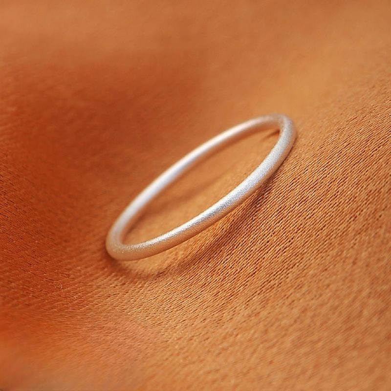 Prsten rep za kažiprst, 99 srebra, geometrijski dizajn, elektropliniranje