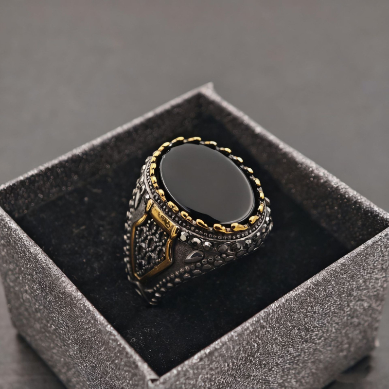 Prsten od titan čelika, vintage unisex, geometrijski oblik, elektroplatiranje, 18K pozlaćen