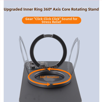 MagSafe magnetinis telefono laikiklis su aliuminio lydinio žiedu, 360° sukasi, universalus mobiliesiems telefonams