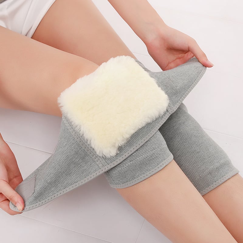 Коленна подложка от вълна с велкро за колоездене — за възрастни; Материал: вълна; Връзване: велкро; Приложение: колоездене; Защита: коляно