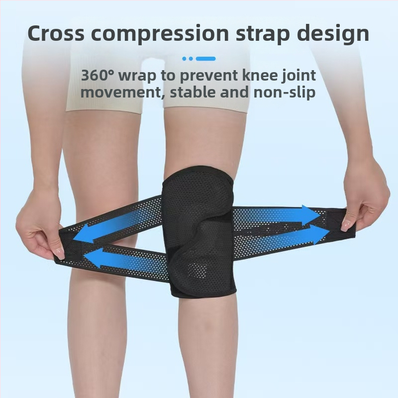 Коленни протектори за спорт – леки, регулируеми, защита на менискуса и пателата, полиестерно влакно, за бягане, колоездене, планински туризъм и къмпинг