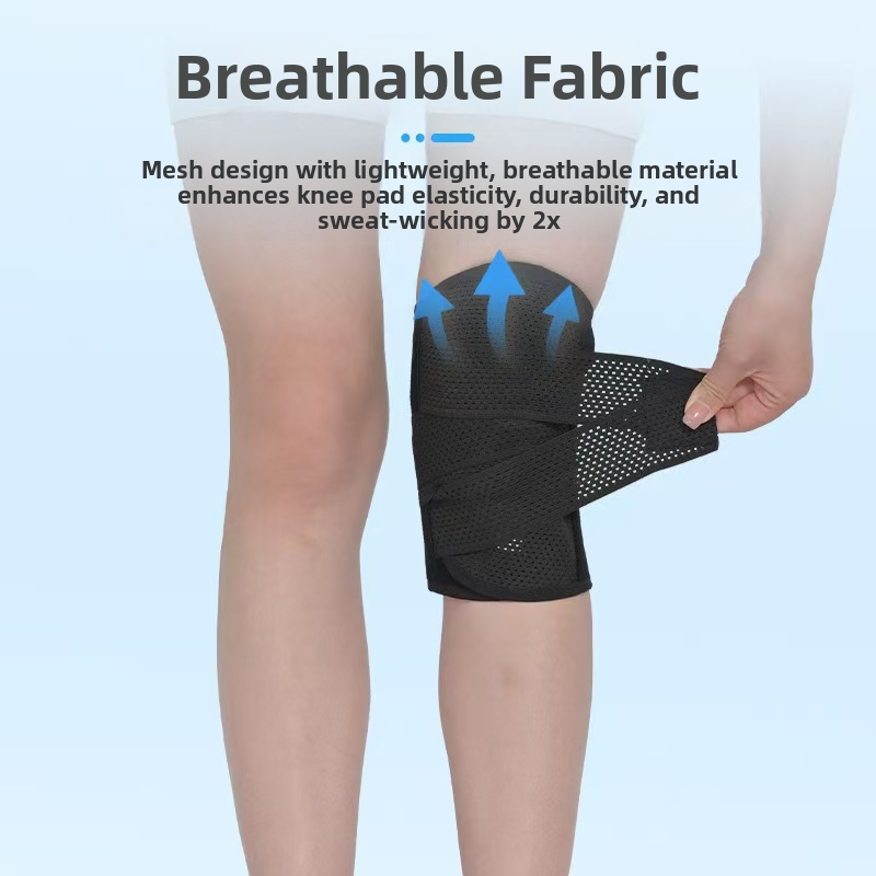 Коленни протектори за спорт – леки, регулируеми, защита на менискуса и пателата, полиестерно влакно, за бягане, колоездене, планински туризъм и къмпинг