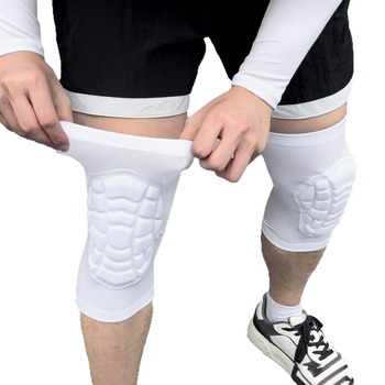 KAIIWIN Košarkaški koljeni štitnici – Spandex, zaštita sa ćelastom strukturom protiv udara, prozračni i odvode znoj, produžene zaštite za noge