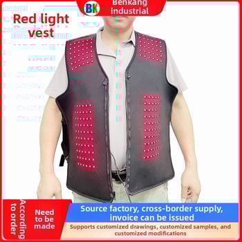 Raudonosios šviesos terapijos liemenė su infraraudonųjų spindulių šildymu kaklo stuburo ir pečių zonai, 12V, 6W, 45–65°C, 3 pakopų temperatūros reguliavimas