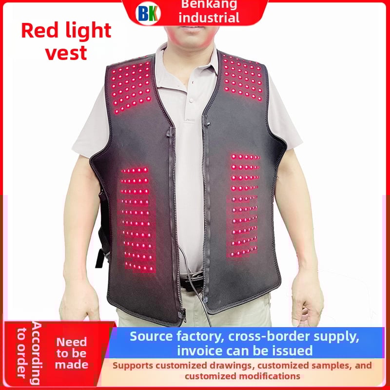 Raudonosios šviesos terapijos liemenė su infraraudonųjų spindulių šildymu kaklo stuburo ir pečių zonai, 12V, 6W, 45–65°C, 3 pakopų temperatūros reguliavimas