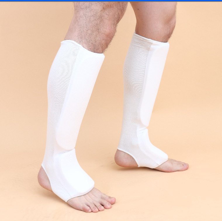 Protecții tricotate pentru gambă pentru Taekwondo și arte marțiale — spumă EVA, material bumbac-EVA, protecție pentru partea inferioară a piciorului