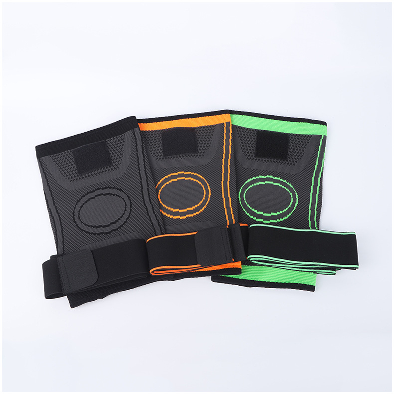 Συμπιεστικά προστατευτικά γονάτων πλεκτά, για τρέξιμο, ορειβασία και ποδηλασία; Υλικό: νάιλον-σπαντεξ-λατέξ νήματα; Για ενήλικες; Κατάλληλα για όλα τα αθλήματα; Βάρος: 110 g