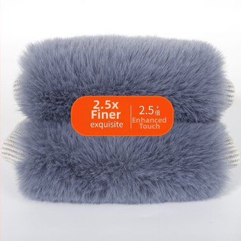 Žieminės kelio sąnarių apsaugos iš dirbtinio triušio kailio, su fleece pamušalu ir stora konstrukcija dviračių sportui, tinka vyrams, moterims ir senjorams