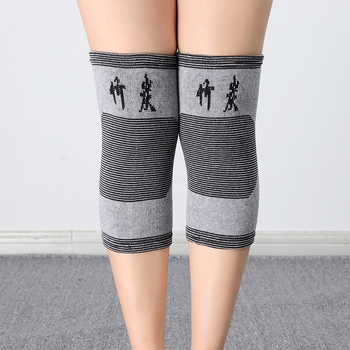 Термални коленни подложки от бамбуков въглен за зима, дебела версия за възрастни, унисекс защита на колянната става за спане